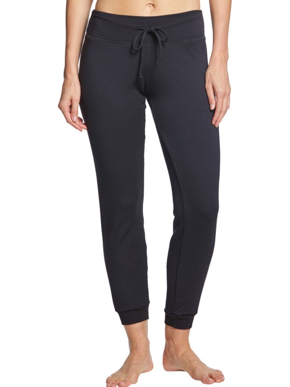 NWOT Beyond Yoga Sz XL Black Cozy Fleece Lounge Around Midi High Rise Joggers